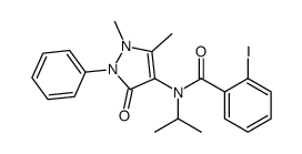 N-(1,5-dimethyl-3-oxo-2-phenyl-pyrazol-4-yl)-2-iodo-N-propan-2-yl-benz amide结构式