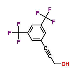 3-[3,5-双(三氟甲基)苯基]-2-丙炔-1-醇结构式