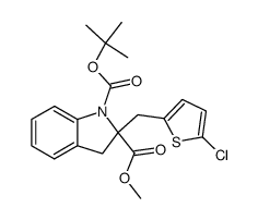2-methyl-1-tert-butyl-2-{[5-chlorothien-2-yl]methyl}indoline-1,2-dicarboxylate结构式