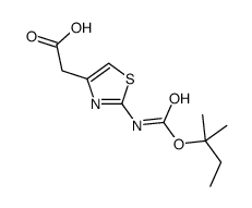4-Thiazoleacetic acid,2-[[(1,1-dimethylpropoxy)carbonyl]amino]- Structure