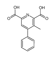 3-methyl-4-phenylpyridine-2,6-dicarboxylic acid Structure
