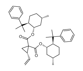 (R)-2-Vinyl-1,1-cyclopropandicarbonsaeure-bis[(1R,2S,5R)-2-(1-methyl-1-phenylethyl)-5-methylcyclohexyl]ester结构式