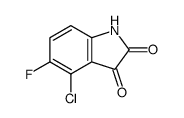 4-氯-5-氟二氢吲哚-2,3-二酮结构式