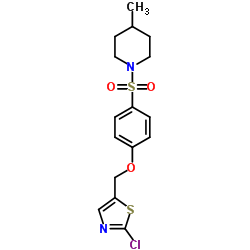 1-({4-[(2-Chloro-1,3-thiazol-5-yl)methoxy]phenyl}sulfonyl)-4-methylpiperidine Structure