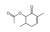 3,6-dimethyl-2-oxocyclohex-3-en-1-yl acetate Structure