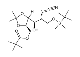 (2R,3R,4R,5R)-2-azido-1-tert-butyldimethylsilanyloxy-4,5-isopropylidenedioxy-6-pivaloyloxy-3-hexanol Structure