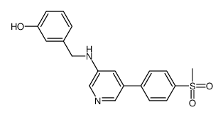 3-[[[5-(4-methylsulfonylphenyl)pyridin-3-yl]amino]methyl]phenol结构式