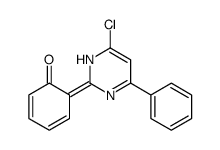 6-(6-chloro-4-phenyl-1H-pyrimidin-2-ylidene)cyclohexa-2,4-dien-1-one结构式