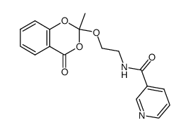2-(2-((3-pyridinylcarbonyl)amino)ethyloxy)-2-methyl-4H-1,3-benzodioxin-4-one结构式