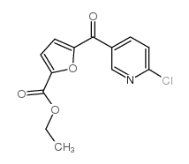 2-氯-5-(5-乙氧基羰基-2-糠酰基)吡啶结构式