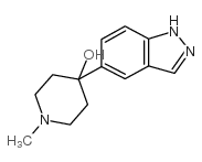 4-(1H-5-吲唑)-1-甲基哌啶-4-醇结构式
