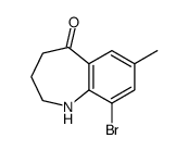 9-bromo-7-methyl-1,2,3,4-tetrahydro-1-benzazepin-5-one结构式