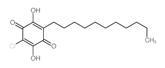 2,5-Cyclohexadiene-1,4-dione,2-chloro-3,6-dihydroxy-5-undecyl- Structure