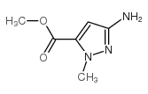 3-氨基-1-甲基吡唑-5-羧酸甲酯结构式