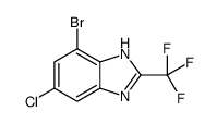 4-bromo-6-chloro-2-(trifluoromethyl)-1H-benzimidazole Structure
