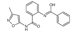 2-benzamido-N-(3-methyl-1,2-oxazol-5-yl)benzamide结构式