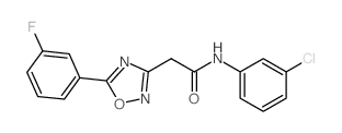 N-(3-氯苯基)-2-(5-(3-氟苯基)-1,2,4-噁二唑-3-基)乙酰胺结构式