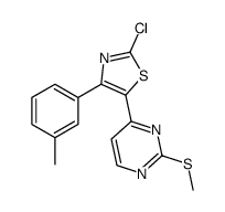 2-chloro-4-(3-methylphenyl)-5-(2-methylsulfanylpyrimidin-4-yl)-1,3-thiazole Structure