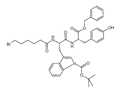 6-bromohexanoyl-L-Trp(Boc)-L-Tyr-OBn结构式