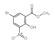 5-溴-2-羟基-3-硝基苯甲酸甲酯结构式