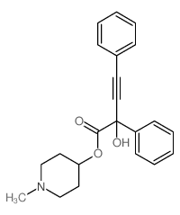 1-Methyl-4-piperidinyl 2-hydroxy-2,4-diphenyl-3-butynoate结构式