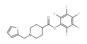 1-(噻吩-2-甲基)哌啶-4-羧酸五氟苯酯结构式