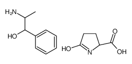 5-oxo-L-proline, compound with α-(1-aminoethyl)benzyl alcohol (1:1)结构式