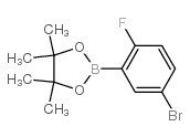 2-(5-溴-2-氟苯基)-4,4,5,5-四甲基-1,3,2-二氧杂硼烷结构式