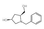 (2S,4S)-4-羟基-2-(羟甲基)吡咯烷-1-羧酸苄酯结构式