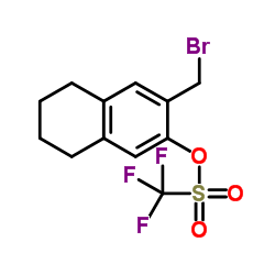 3-(Bromomethyl)-5,6,7,8-tetrahydro-2-naphthalenyl trifluoromethanesulfonate Structure