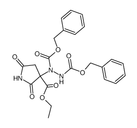 ethyl 3-[N,N'-bis(benzyloxycarbonyl)hydrazino]-2,5-dioxopyrrolidine-3-carboxylate Structure