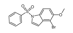 4-bromo-5-methoxy-1-(phenylsulfonyl)-1H-indole Structure