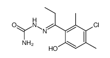 1-(3-chloro-6-hydroxy-2,4-dimethyl-phenyl)-propan-1-one semicarbazone结构式