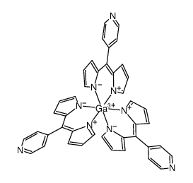 tris(5-(4-pyridyl)dipyrrinato)gallium(III) Structure
