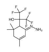 1,1,1,3,3,3-hexafluoro-2-[(2Z)-2-hydrazinylidene-4,6,6-trimethylcyclohex-3-en-1-yl]propan-2-ol Structure