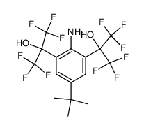 4-tert-butyl-2,6-bis(1-hydroxy-1-(trifluoromethyl)-2,2,2-trifluoroethyl)aniline Structure