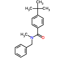 N-Benzyl-N-methyl-4-(2-methyl-2-propanyl)benzamide结构式