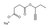 sodium,4-oxo-4-pent-1-yn-3-yloxybutanoate结构式