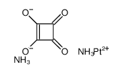 azane,3,4-dioxocyclobutene-1,2-diolate,platinum(2+) Structure