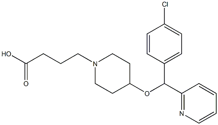 4-[(4-氯苯基)-2-吡啶基甲氧基]-1-哌啶丁酸结构式
