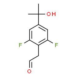[2,6-DIFLUORO-4-(1-HYDROXY-1-METHYL-ETHYL)-PHENYL]-ACETALDEHYDE structure