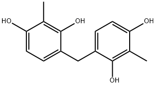 双(2,4-二羟基-3-甲基苯基)甲烷结构式