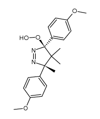 (3S,5S)-3-hydroperoxy-3,5-bis(4-methoxyphenyl)-4,4,5-trimethyl-4,5-dihydro-3H-pyrazole结构式