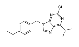 2-chloro-N,N-dimethyl-9-[(4-propan-2-ylphenyl)methyl]purin-6-amine结构式