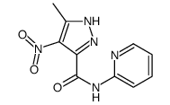 5-methyl-4-nitro-N-pyridin-2-yl-1H-pyrazole-3-carboxamide结构式