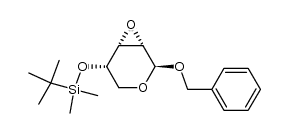 benzyl 2,3-anhydro-4-O-(tert-butyldimethylsilyl)-β-L-ribopyranoside结构式