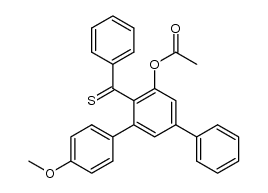 2-Acetoxy-6-(4-methoxy-phenyl)-4-phenyl-thiobenzophenon Structure