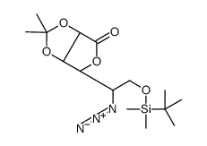 5-叠氮基-6-(叔丁基二甲基甲硅烷基)-2,3-O-异亚丙基L-古洛糖-1,4-内酯结构式