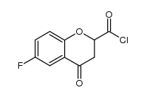 (+/-)-6-fluoro-3,4-dihydro-4-oxo-2H-1-benzopyran-2-carbonyl chloride结构式