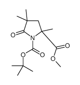 Methyl (2S)-1-tert-Boc-2,4,4-trimethylpyroglutamate Structure